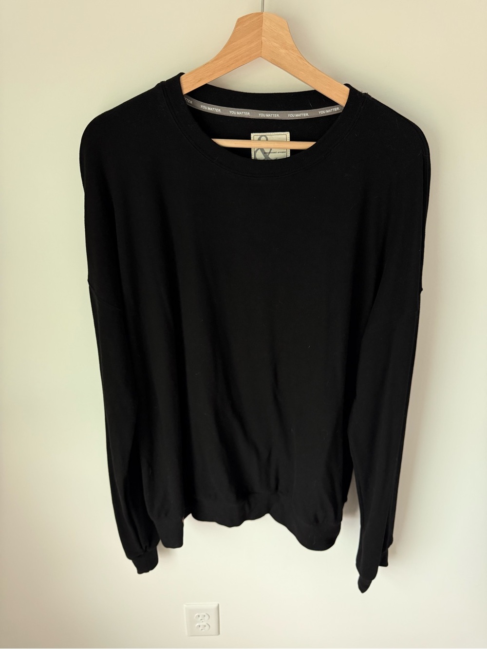 Ampersand Women’s Black Performance Fleece Crewneck Sweater